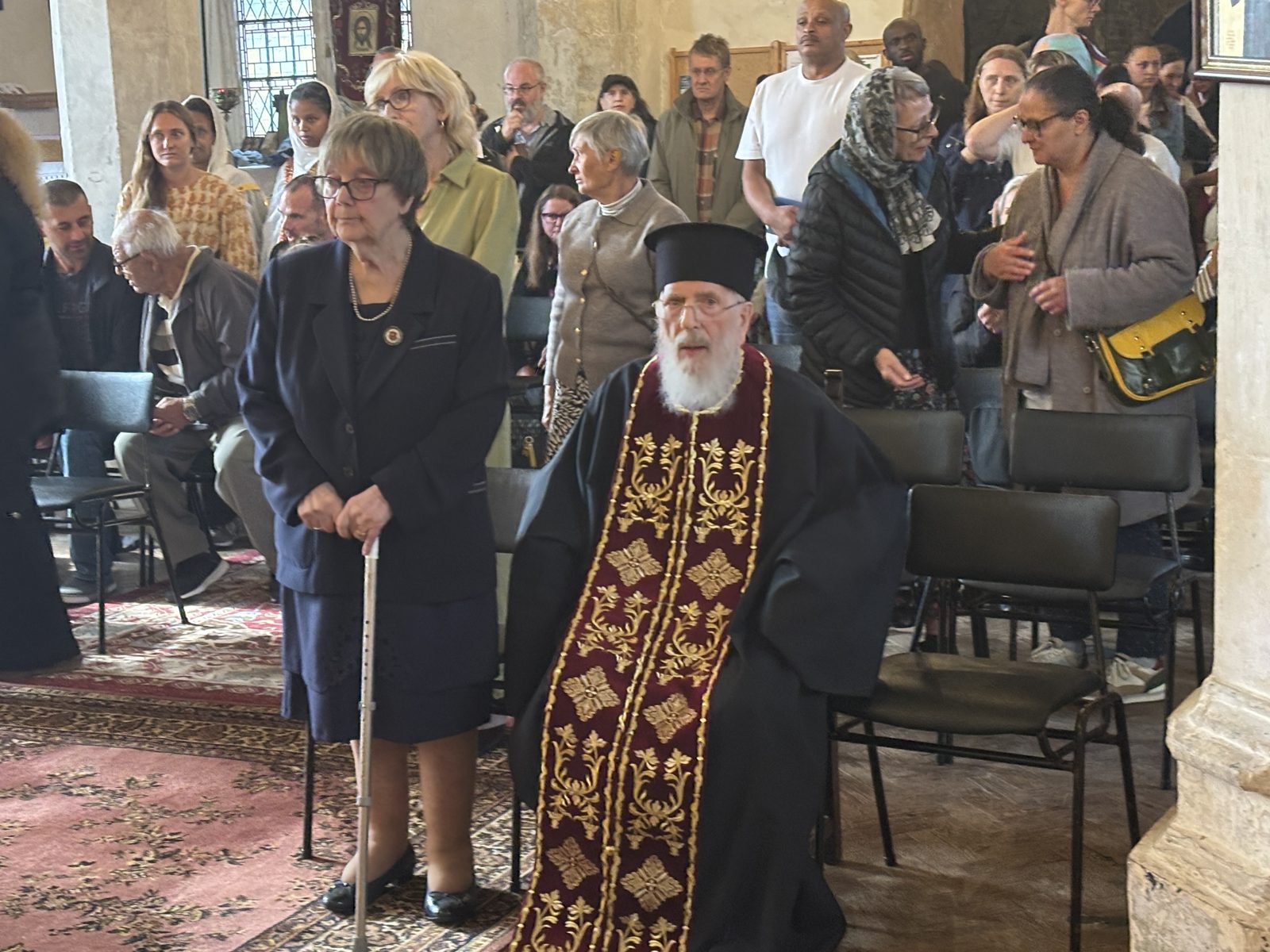 In church at the end of the Divine Liturgy