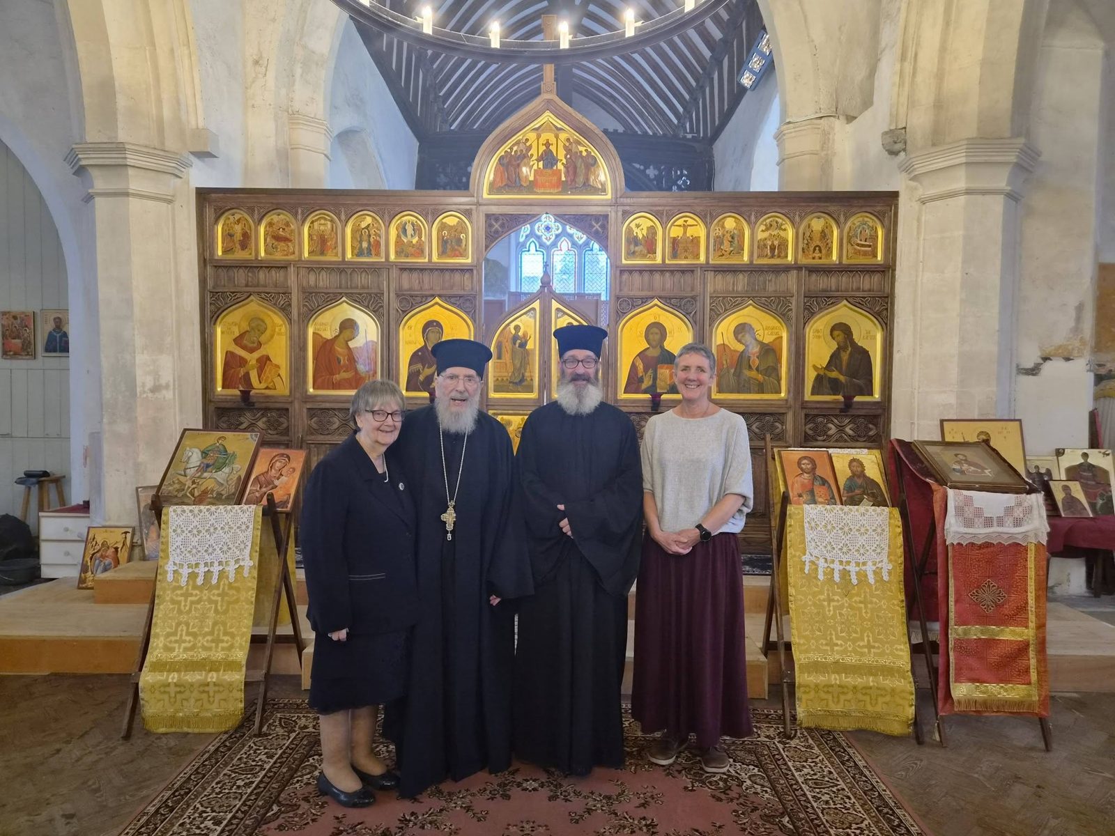 In front of the iconostasis after the Divine Liturgy