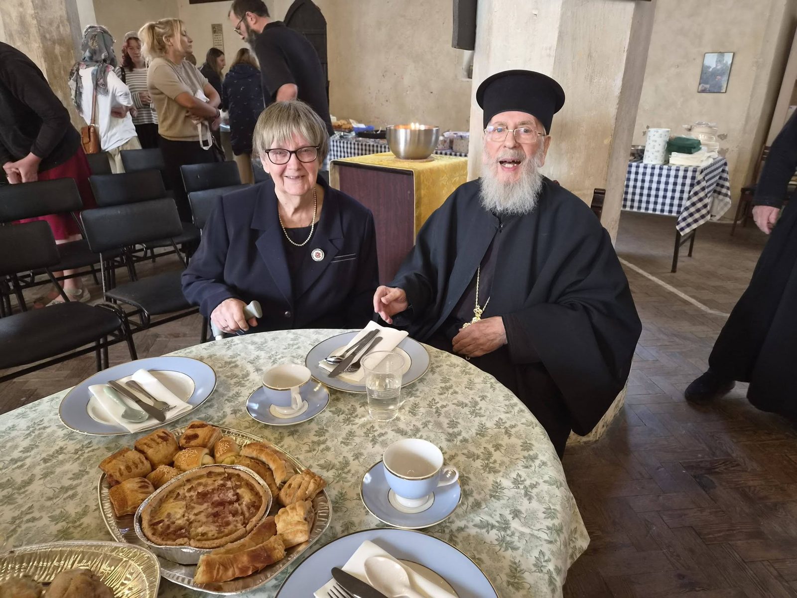At the parish meal